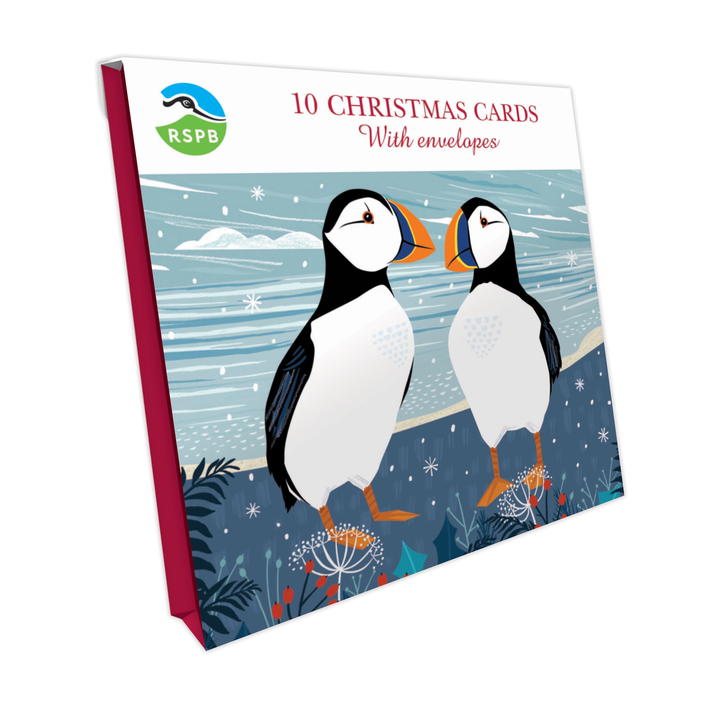 otter-house-christmas-puffin-pair-weihnachtskarten-10er-pack image 1