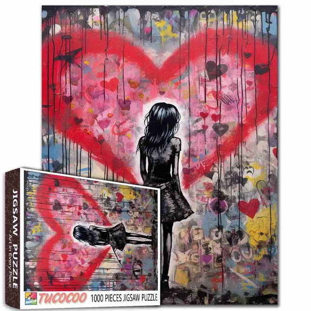 tucocoo-heart-butterfly-graffiti-puzzle-1000-teile-frau image 1