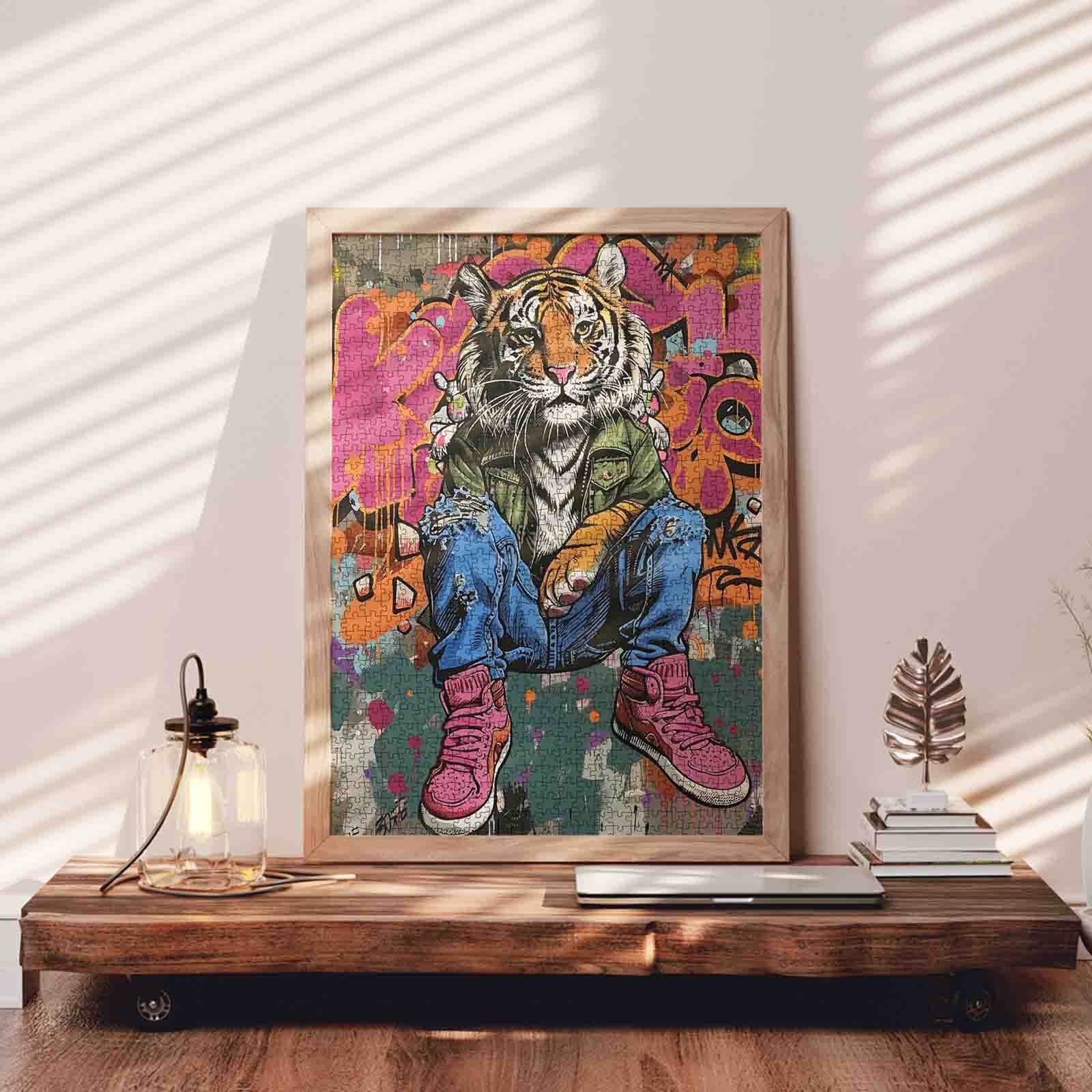 tucocoo-street-style-tiger-puzzle-1000-teile-tiermotiv-graffiti image 3