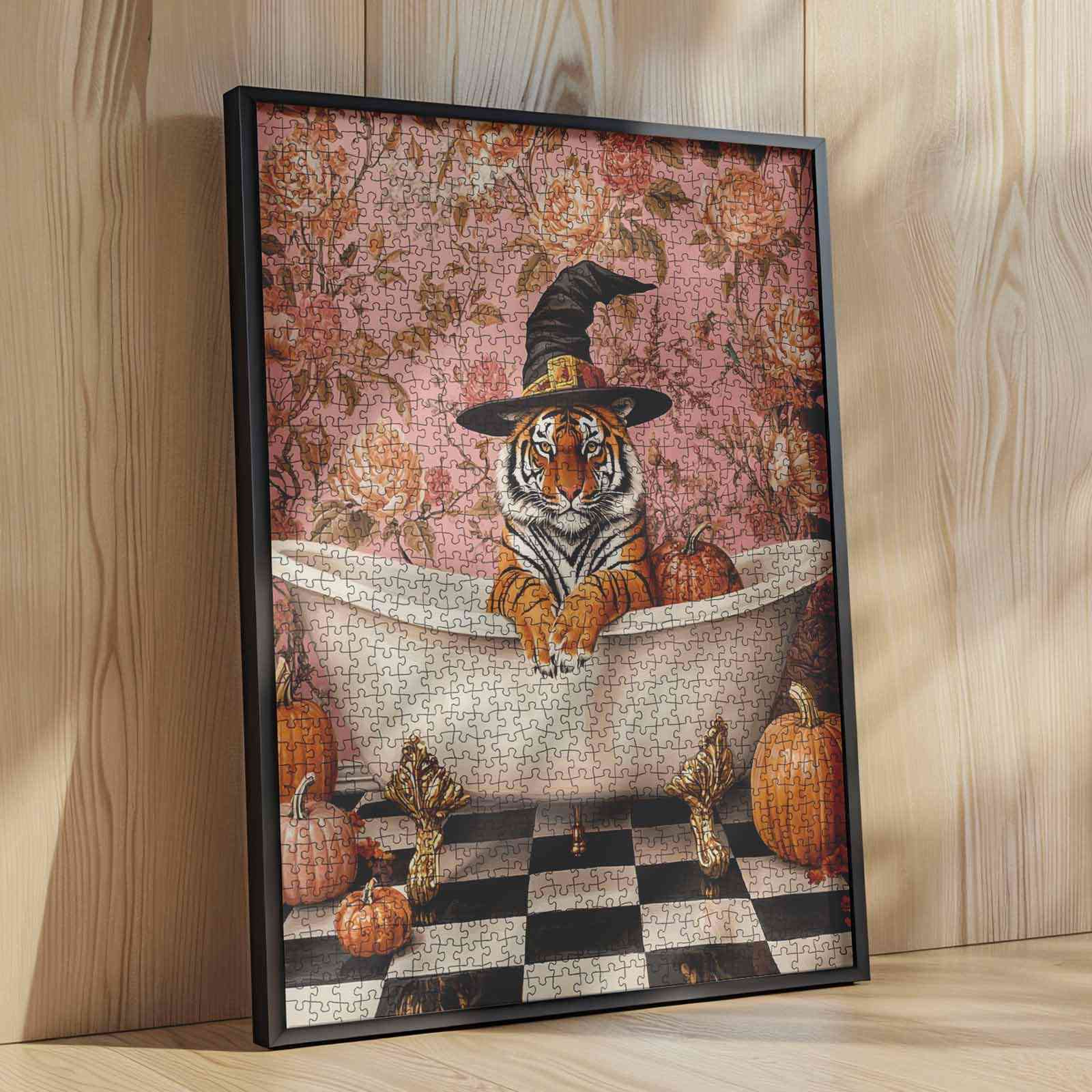 tucocoo-tiger-in-bathtub-fantasy-puzzle-1000-teile-halloween image 4
