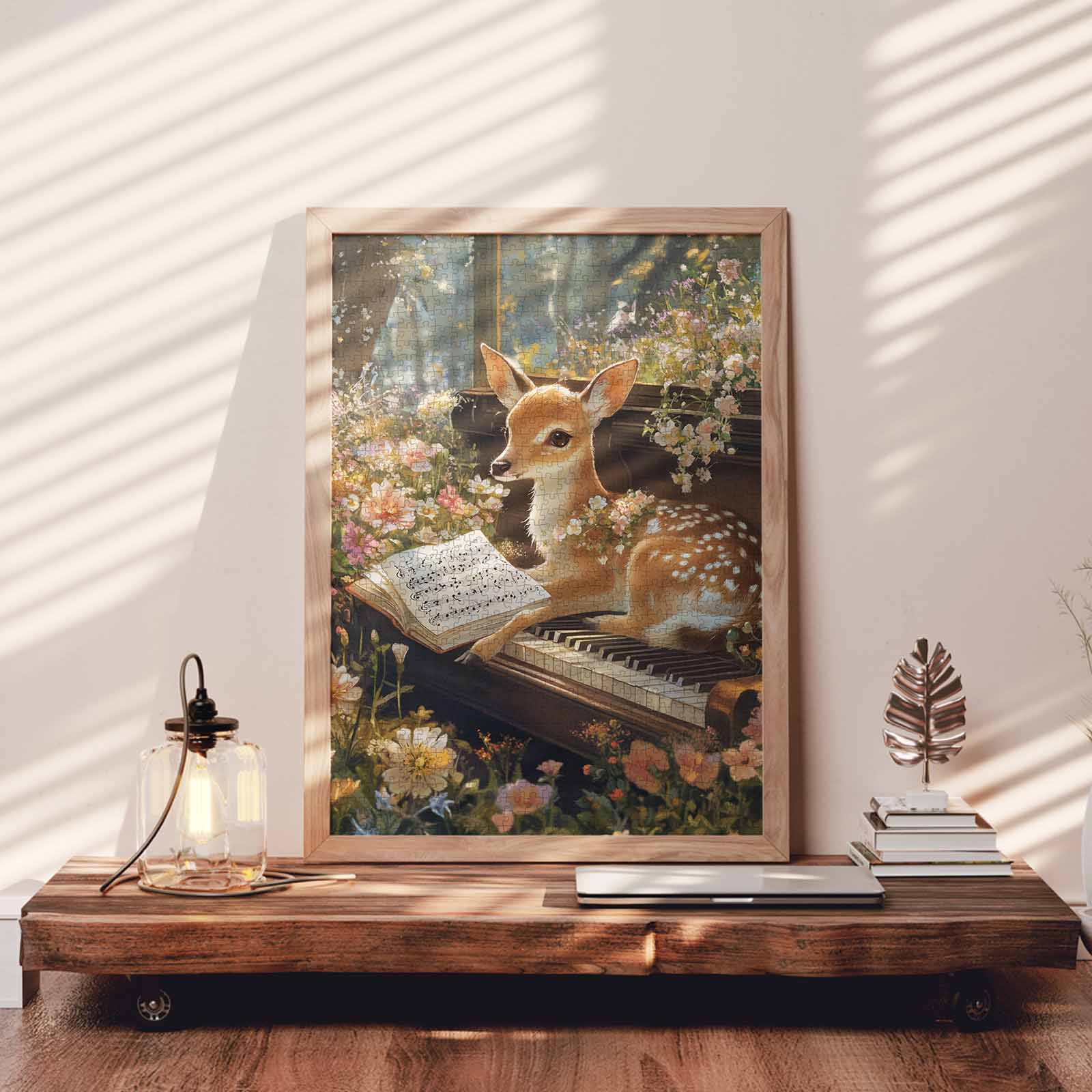 tucocoo-deer-playing-piano-puzzle-1000-teile-tier-wald image 3