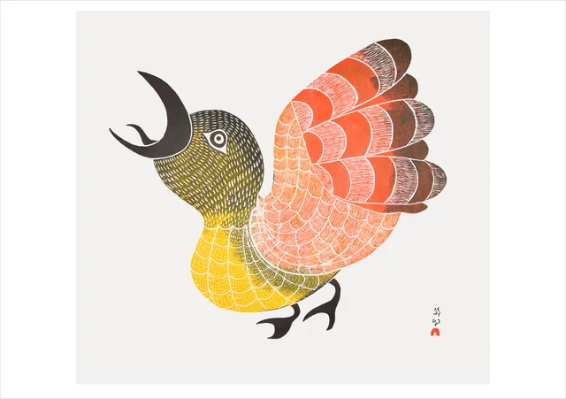 pomegranate-blank-notecards-pitaloosie-saila-bird-of-sargo-vogel image 1