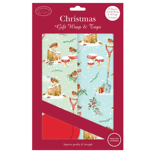 otter-house-robins-lookout-geschenkpapier-10-bogen-tags image 1