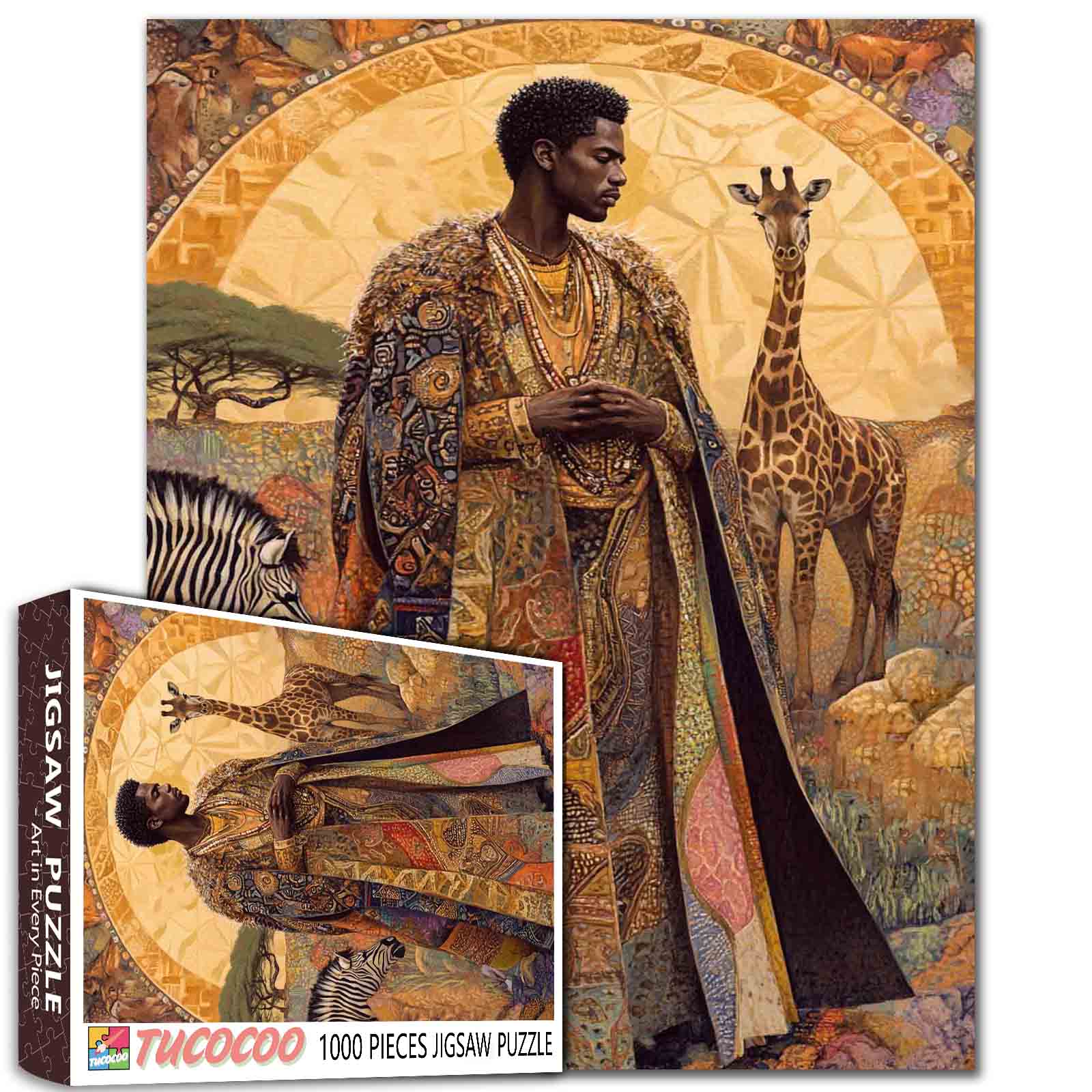 tucocoo-noble-king-and-nature-puzzle-1000-teile-afrika image 1