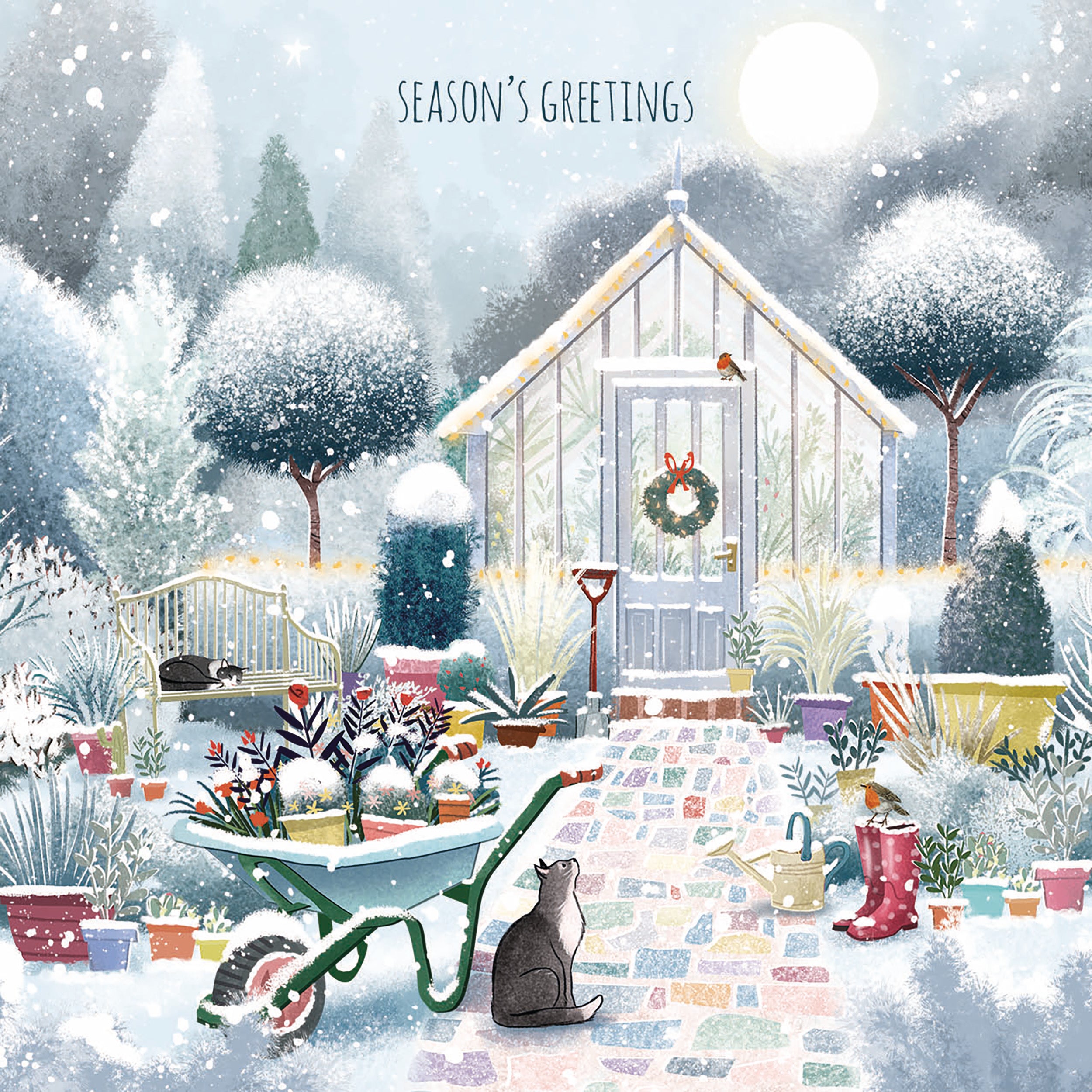 otter-house-christmas-weihnachtskarten-christmas-garden-katze image 1