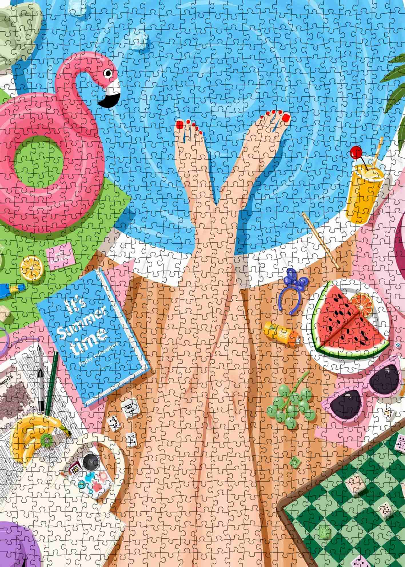 tucocoo-summer-poolside-relaxation-puzzle-1000-teile-sommer image 2