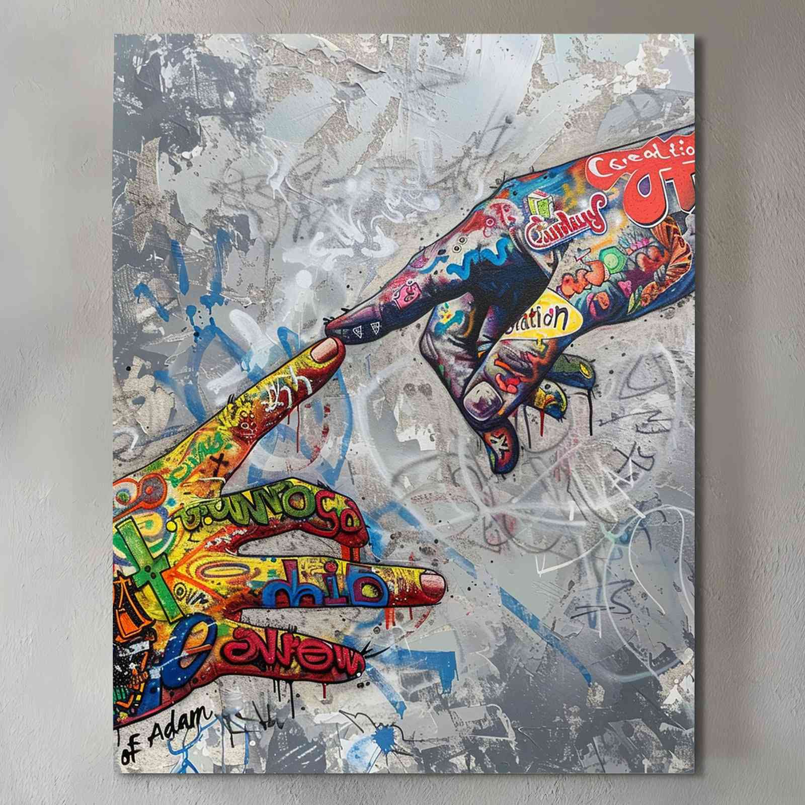 tucocoo-canvas-wall-art-graffiti-creation-of-adam-leinwandbild-30x40 image 2