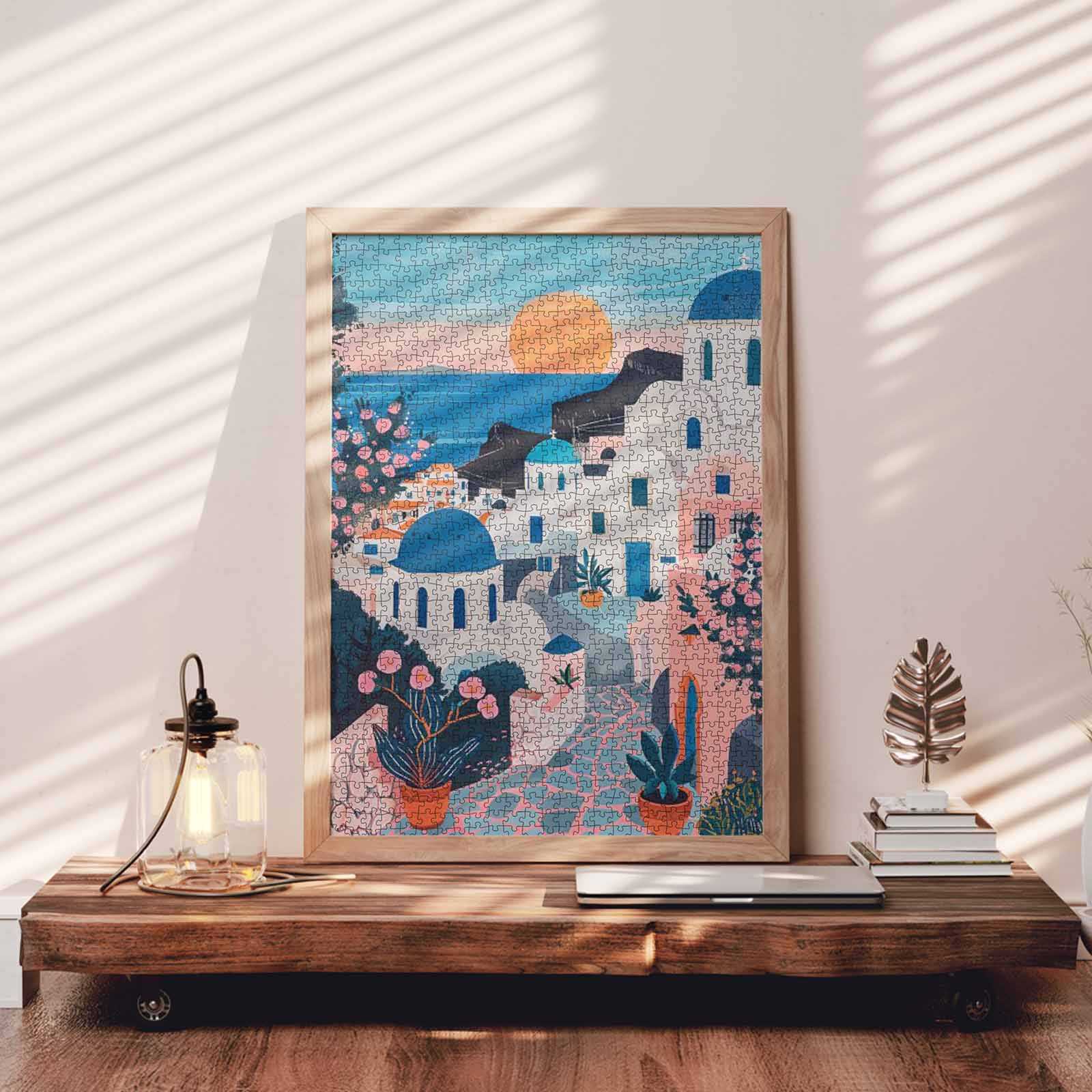 tucocoo-santorini-sunset-view-puzzle-1000-teile-griechenland image 3