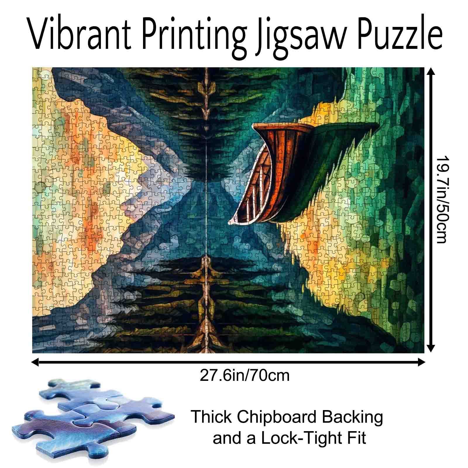 tucocoo-stained-glass-mountain-lake-puzzle-1000-teile image 5
