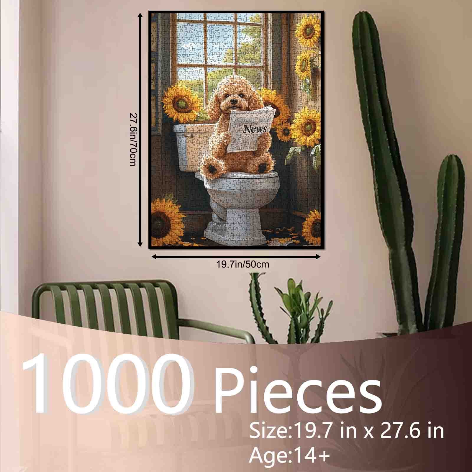 tucocoo-jigsaw-funny-puppy-reading-news-puzzle-1000-teile image 5