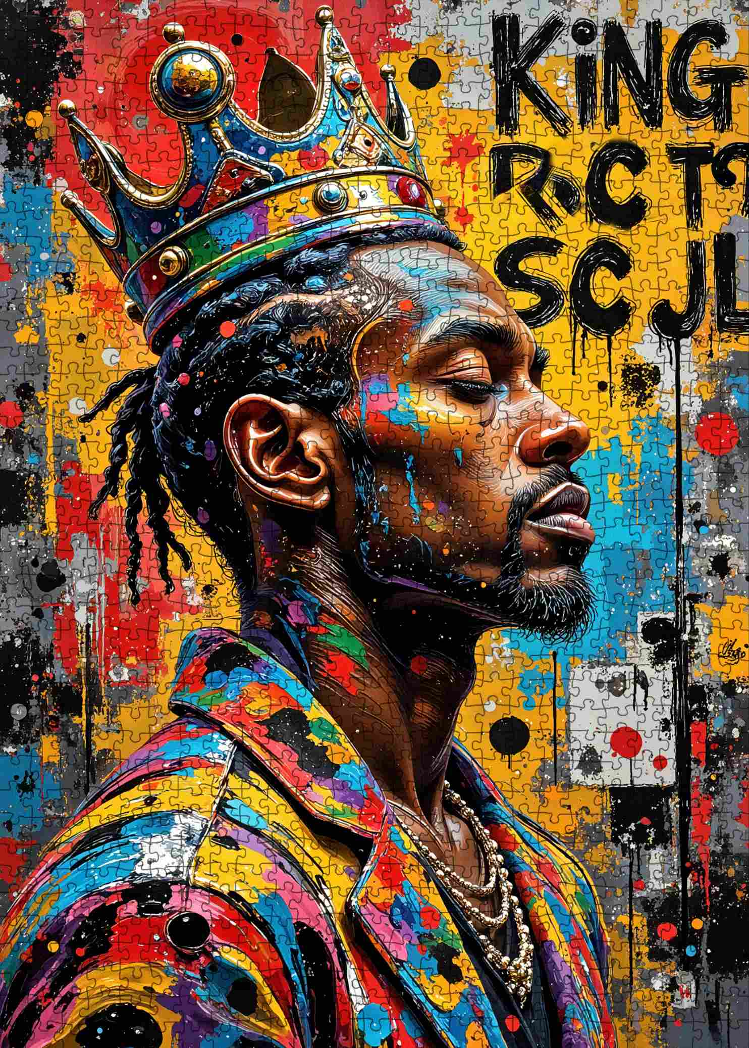tucocoo-african-king-graffiti-puzzle-1000-teile-street-art image 2