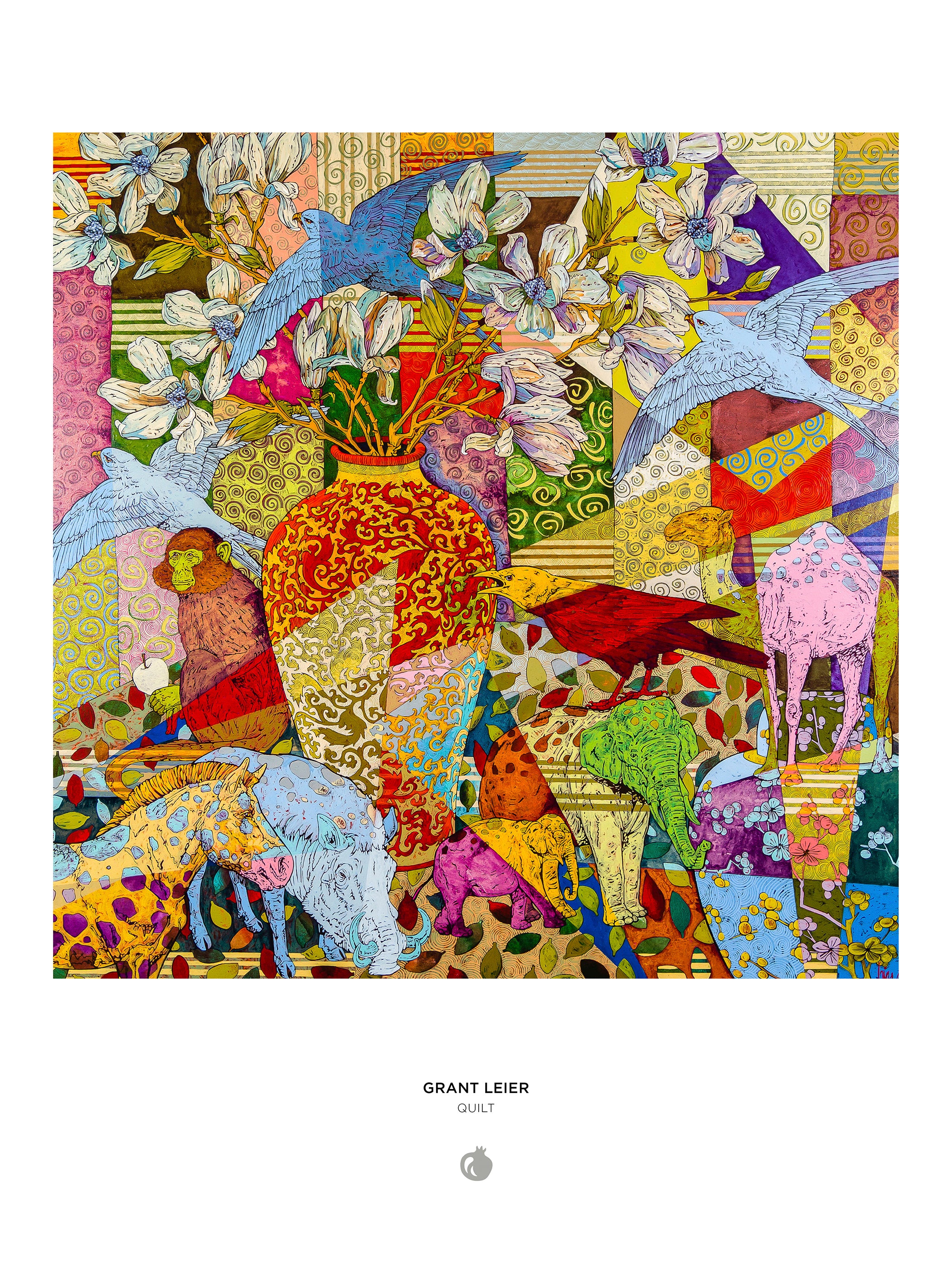 pomegranate-grant-leier-quilt-puzzle-1000-teile-tiere-blumen image 3