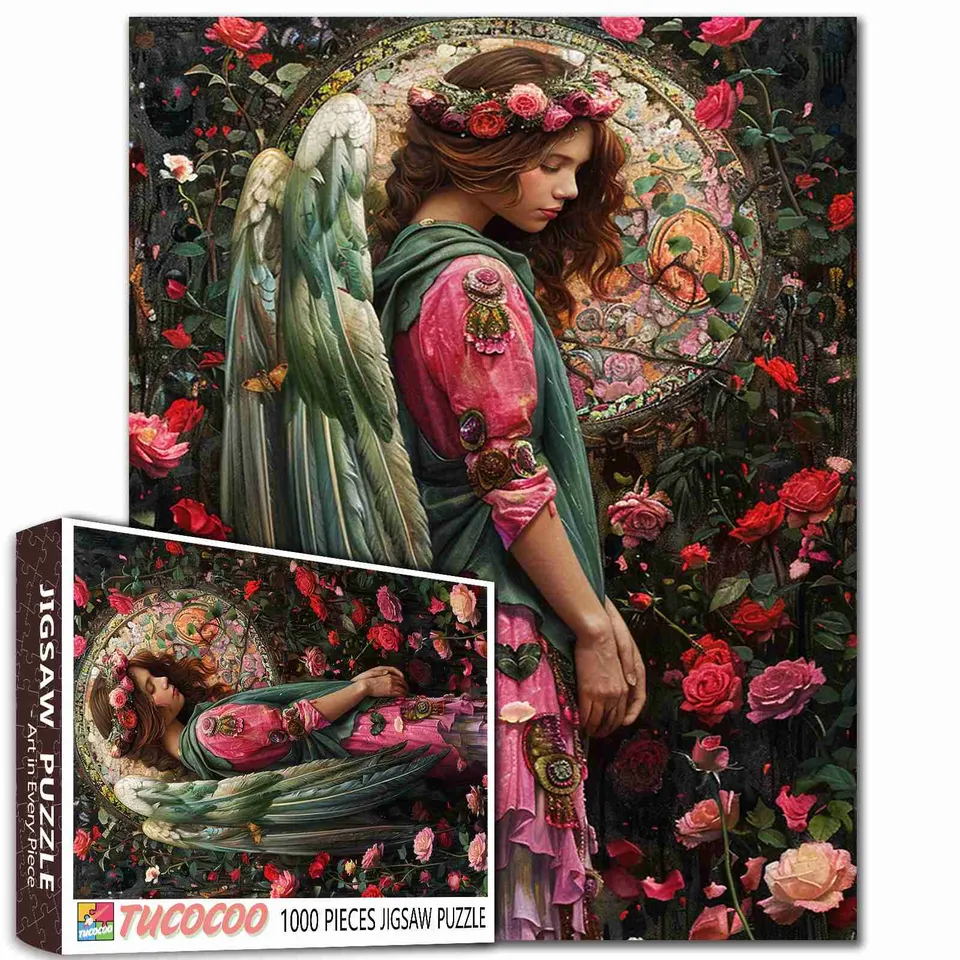 tucocoo-angel-in-the-rose-garden-puzzle-1000-teile-engel image 1