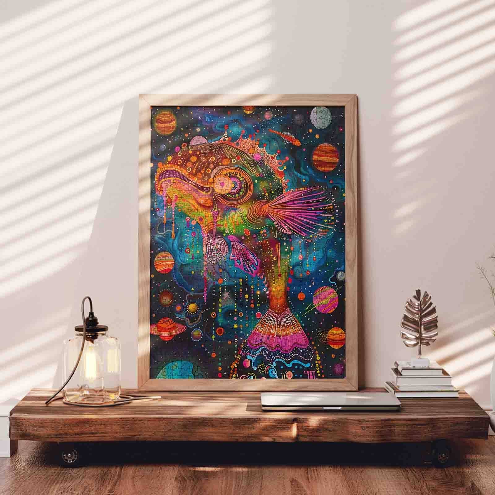 tucocoo-jigsaw-cosmic-fish-puzzle-1000-teile-neon-fisch-motiv image 3