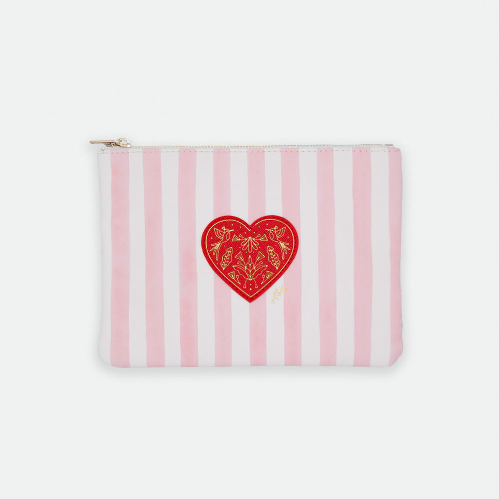 all-the-ways-to-say-pink-stripes-pouch-bag-19x14-cm-herz image 1