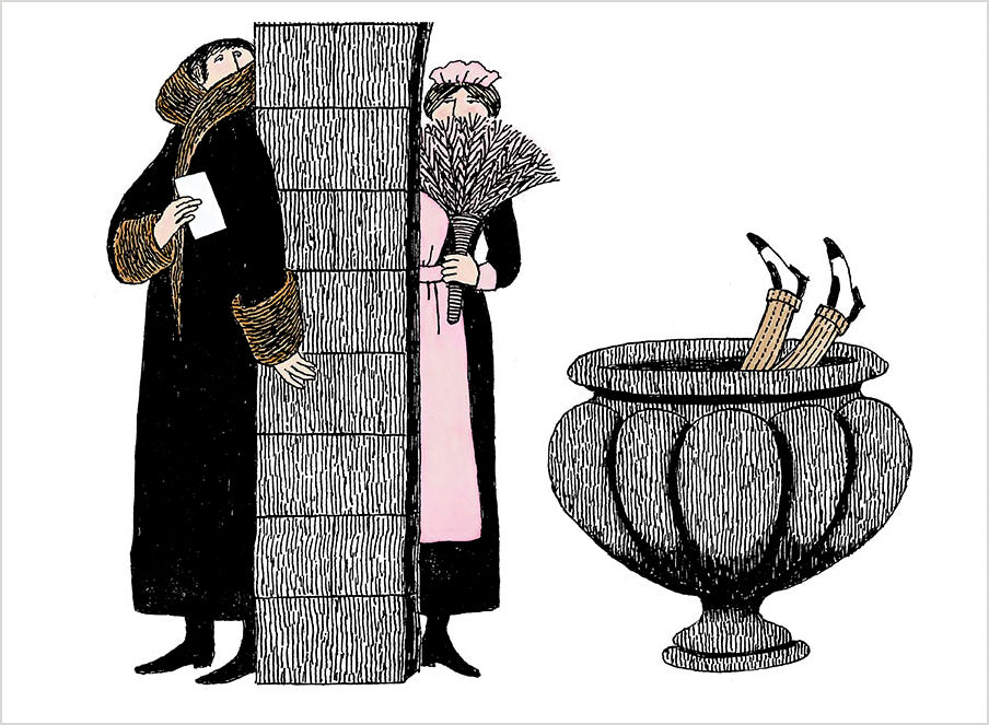 pomegranate-edward-gorey-postkartenbuch-30-humor-karten image 2