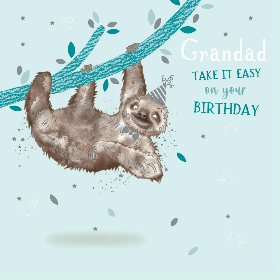otter-house-family-circle-geburtstagskarte-take-it-easy-opa-faultier image 1