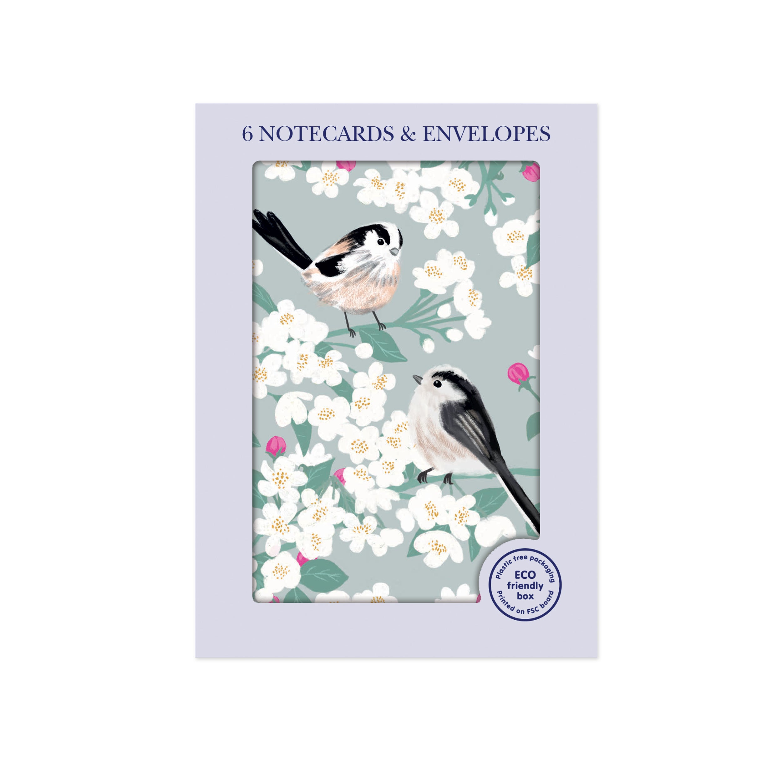 otter-house-stationery-mini-notecard-pack-rspb-white-blossom-6-karten image 1