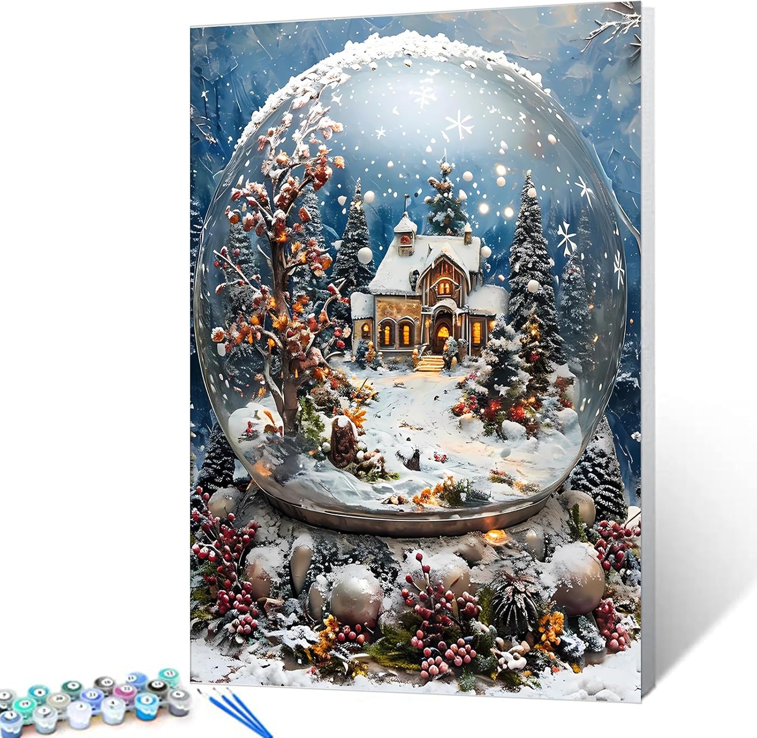 tucocoo-christmas-snow-globe-malen-nach-zahlen-40x50 image 1