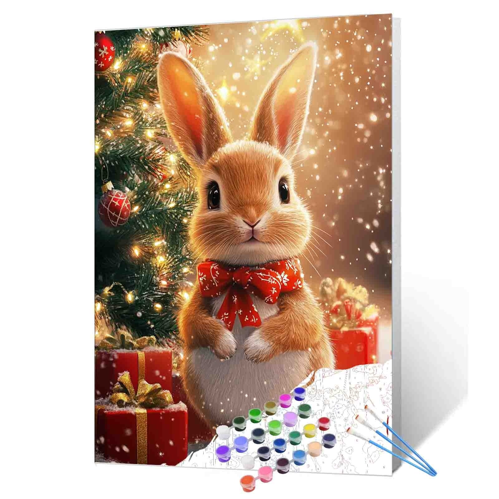 tucocoo-paint-by-numbers-christmas-bunny-bild-40x50-hase image 1