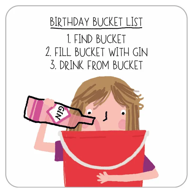 otter-house-bottom-s-up-birthday-bucket-list-geburtstagskarte-gin image 1