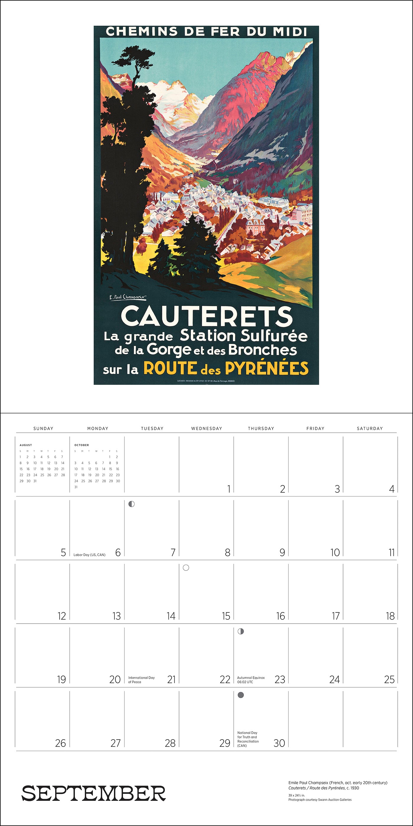 pomegranate-wall-calendar-france-vintage-travel-posters-wandkalender-2027 image 3