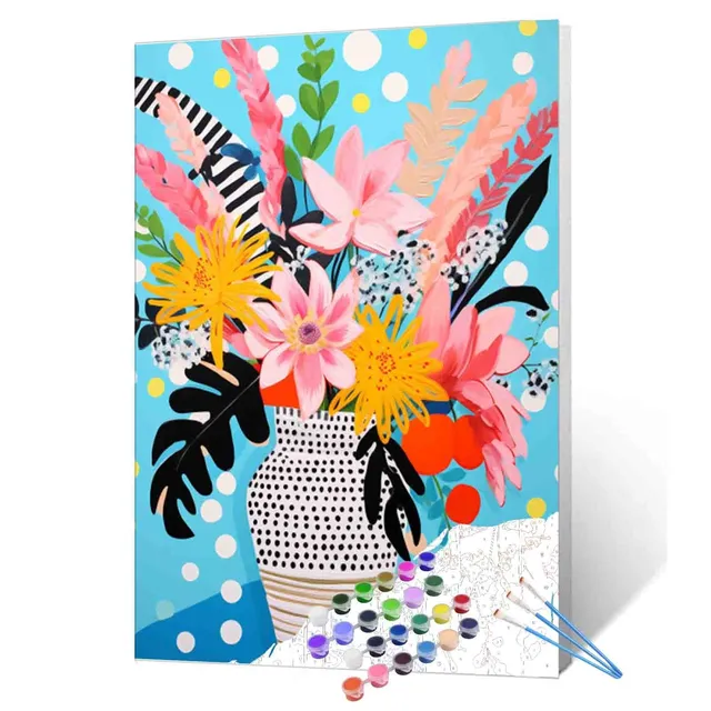 tucocoo-floral-bouquet-in-vase-malen-nach-zahlen-40x50 image 1