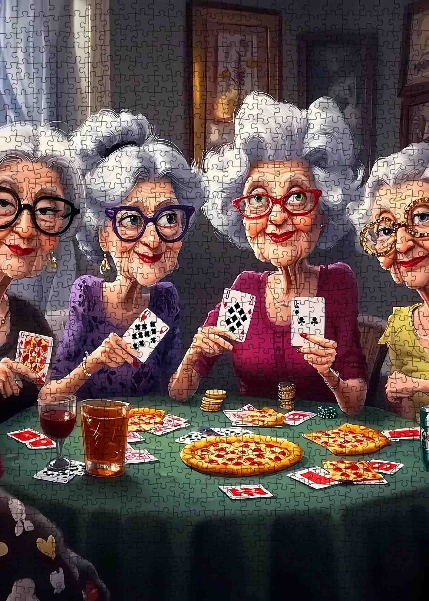 tucocoo-jigsaw-puzzles-puzzle-poker-night-grandmas-1000-teile image 2