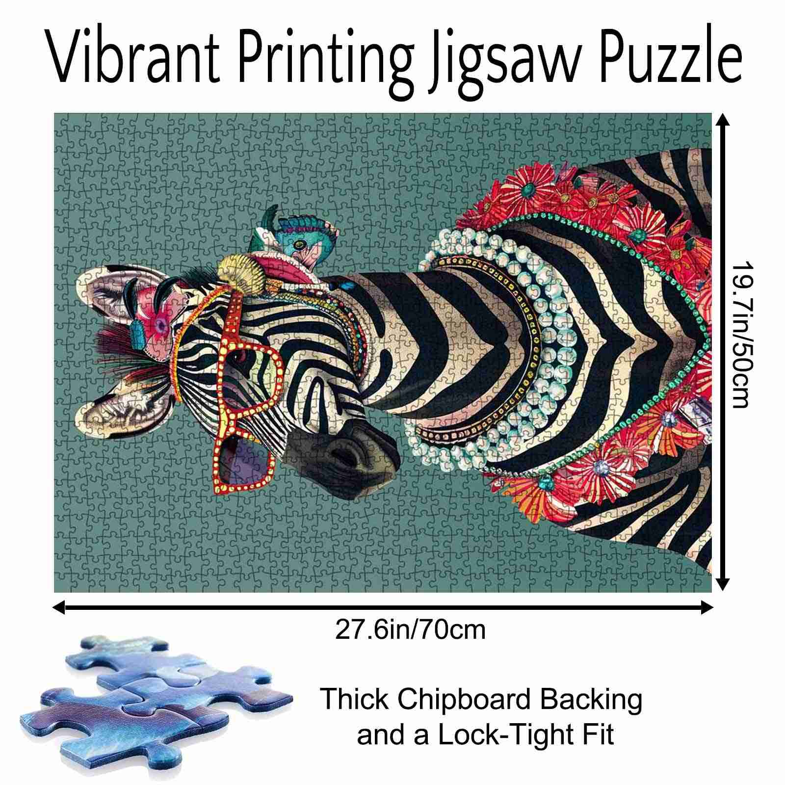 tucocoo-fashionable-zebra-puzzle-1000-teile-tierportrait image 5
