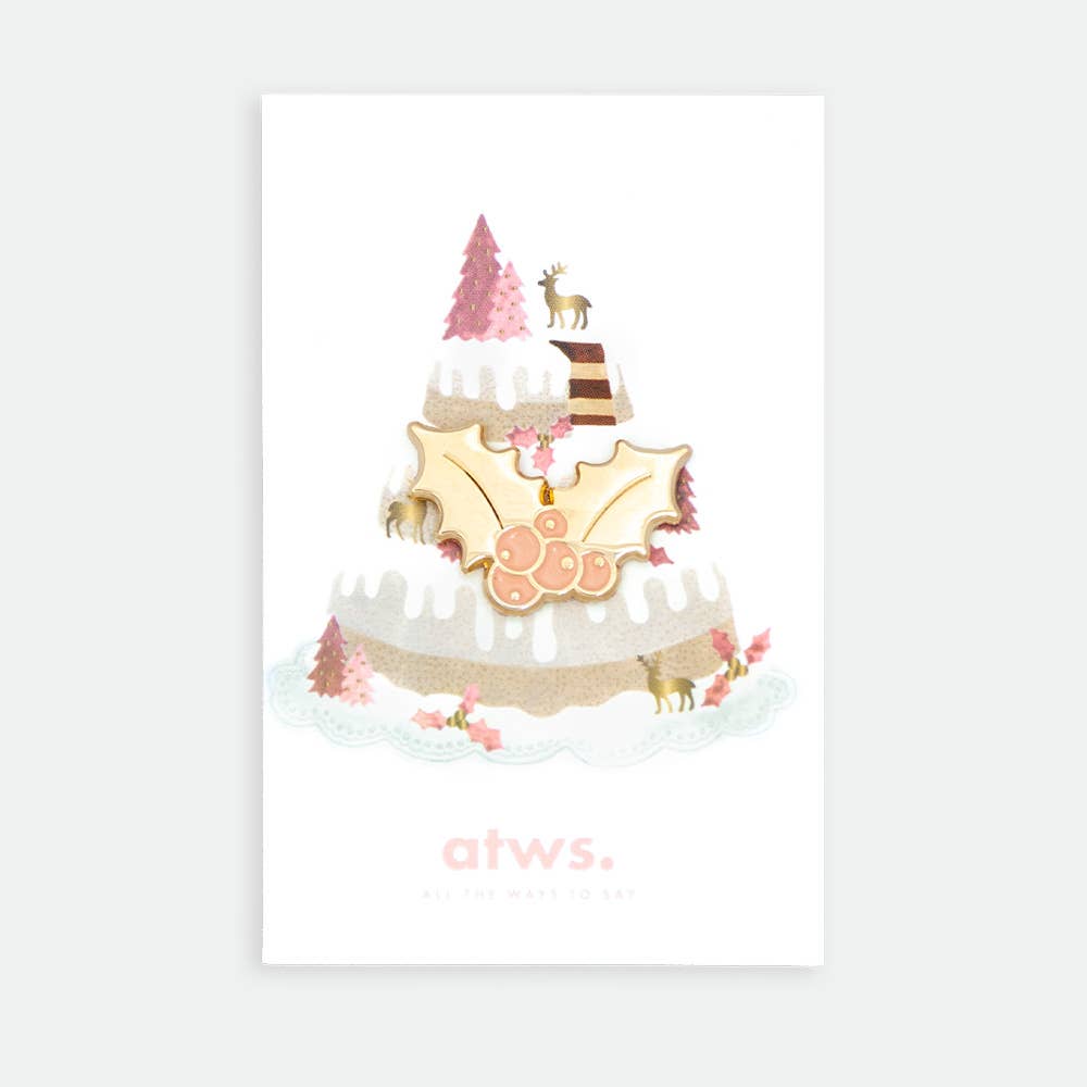 all-the-ways-to-say-holly-berry-pin-anstecker-emaille-gold image 1