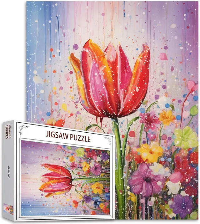 tucocoo-jigsaw-tulip-flower-puzzle-1000-teile-blumen-fr-hling image 1