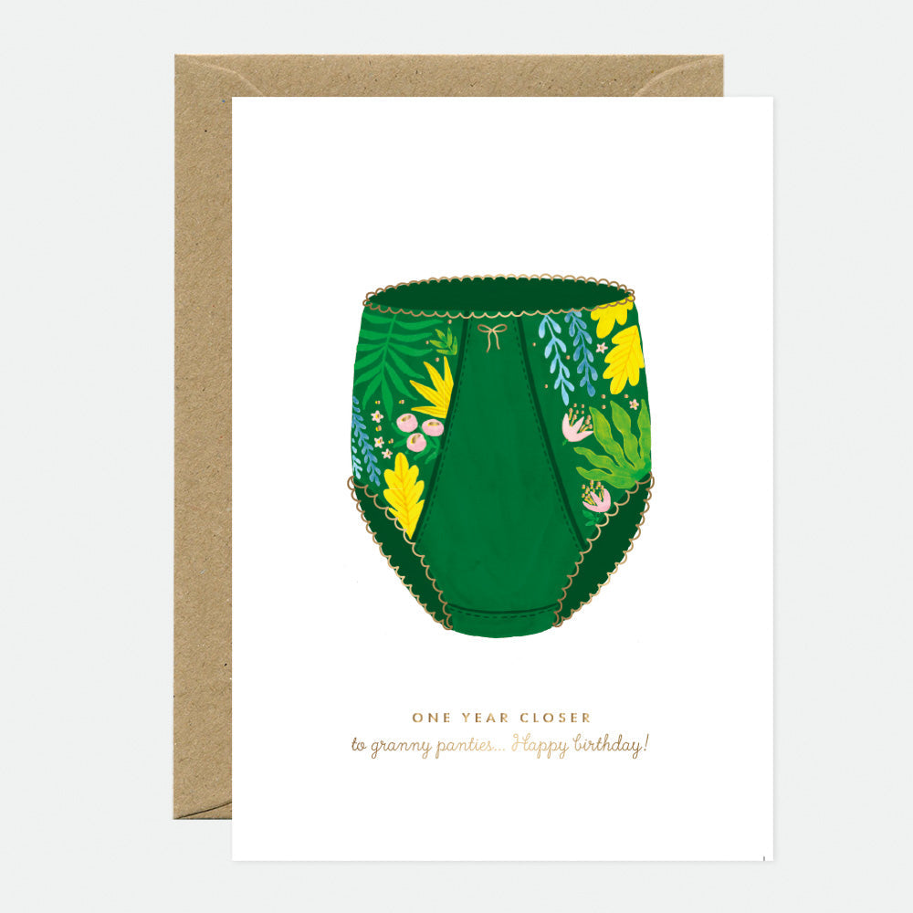 all-the-ways-to-say-granny-panties-geburtstagskarte-a6-gold image 1