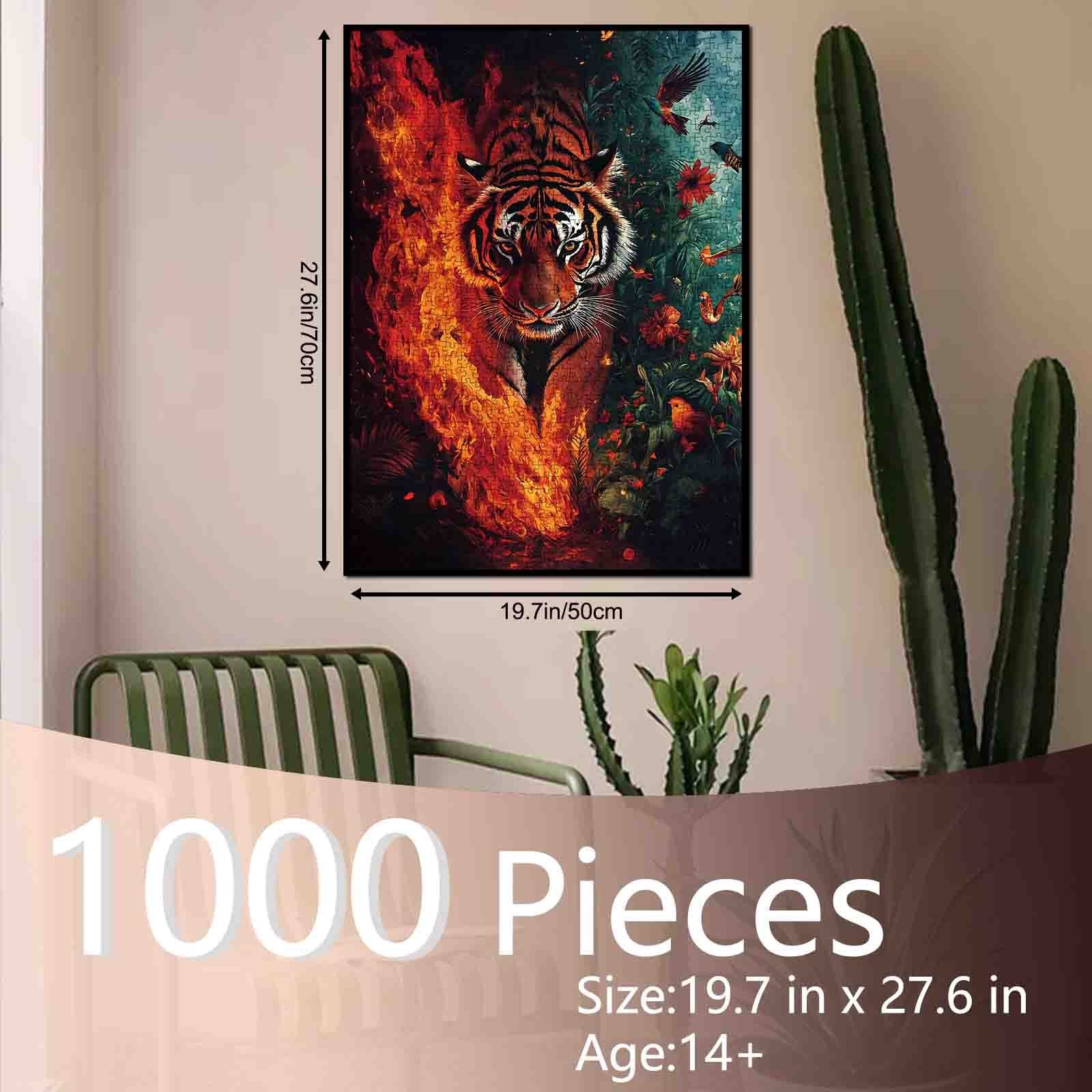 tucocoo-jigsaw-fire-and-jungle-tiger-puzzle-1000-teile-tiere image 5