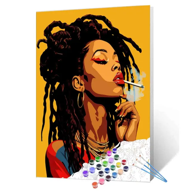 tucocoo-black-girl-dreadlocks-malen-nach-zahlen-40x50 image 1