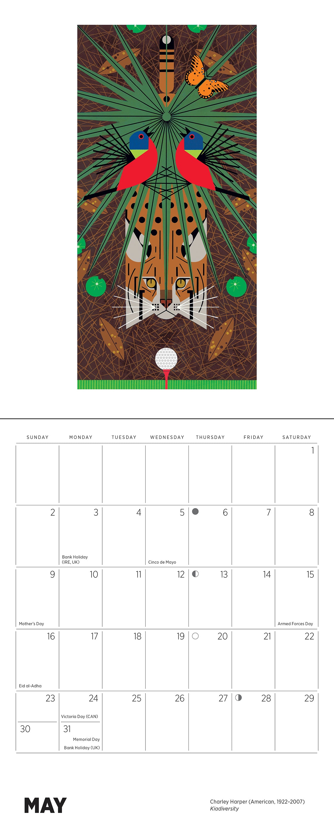 pomegranate-charley-harper-2027-mini-wandkalender-v-gel-tiere image 6