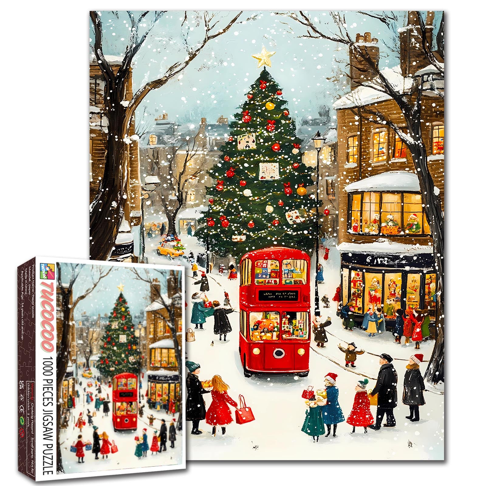 tucocoo-london-christmas-street-puzzle-1000-teile-weihnachten image 1