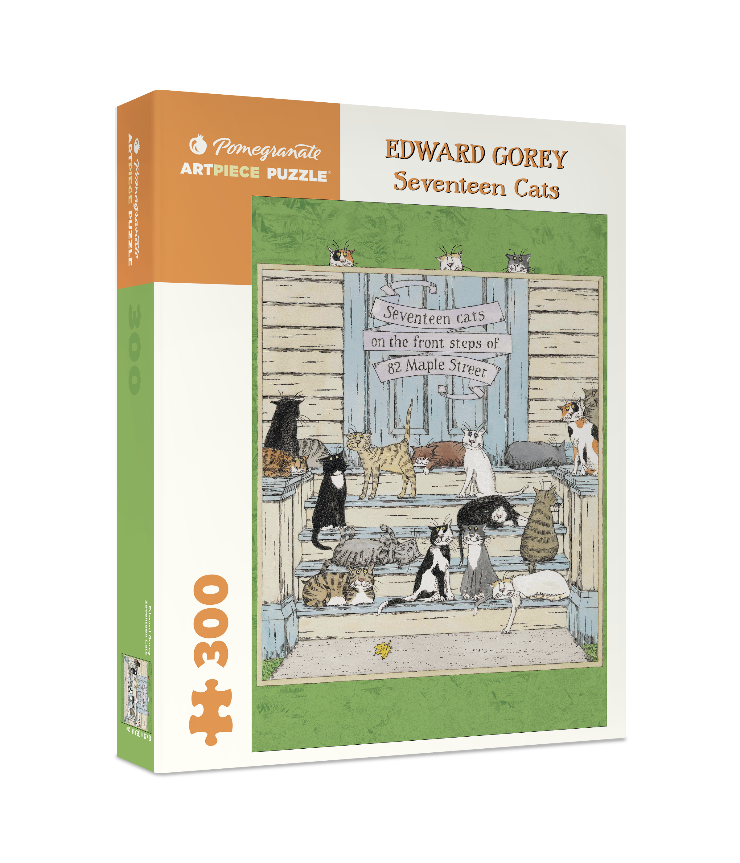 pomegranate-seventeen-cats-300-teile-puzzle-gorey image 1