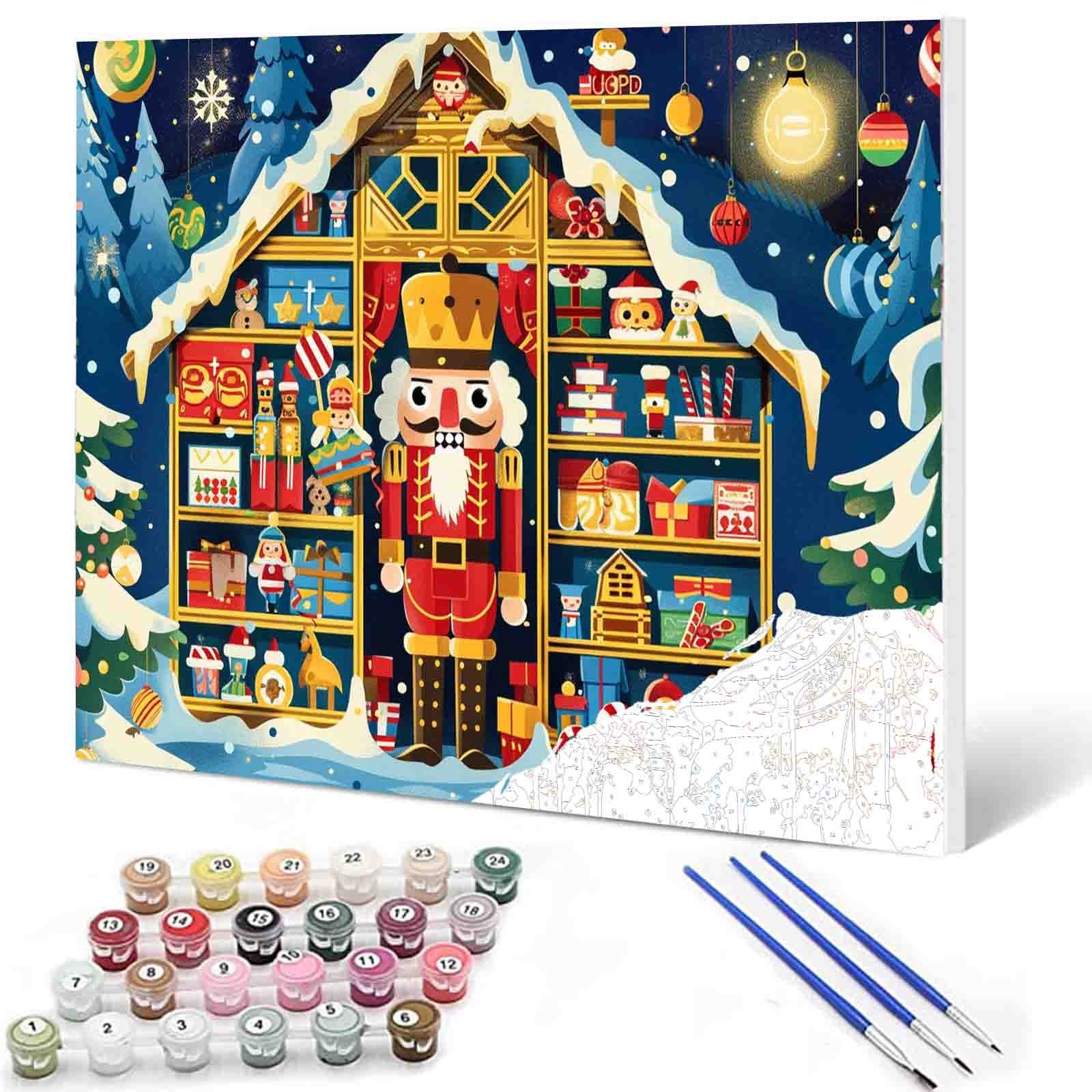 tucocoo-nutcracker-gift-house-malen-nach-zahlen-40x50-weihnachten image 1