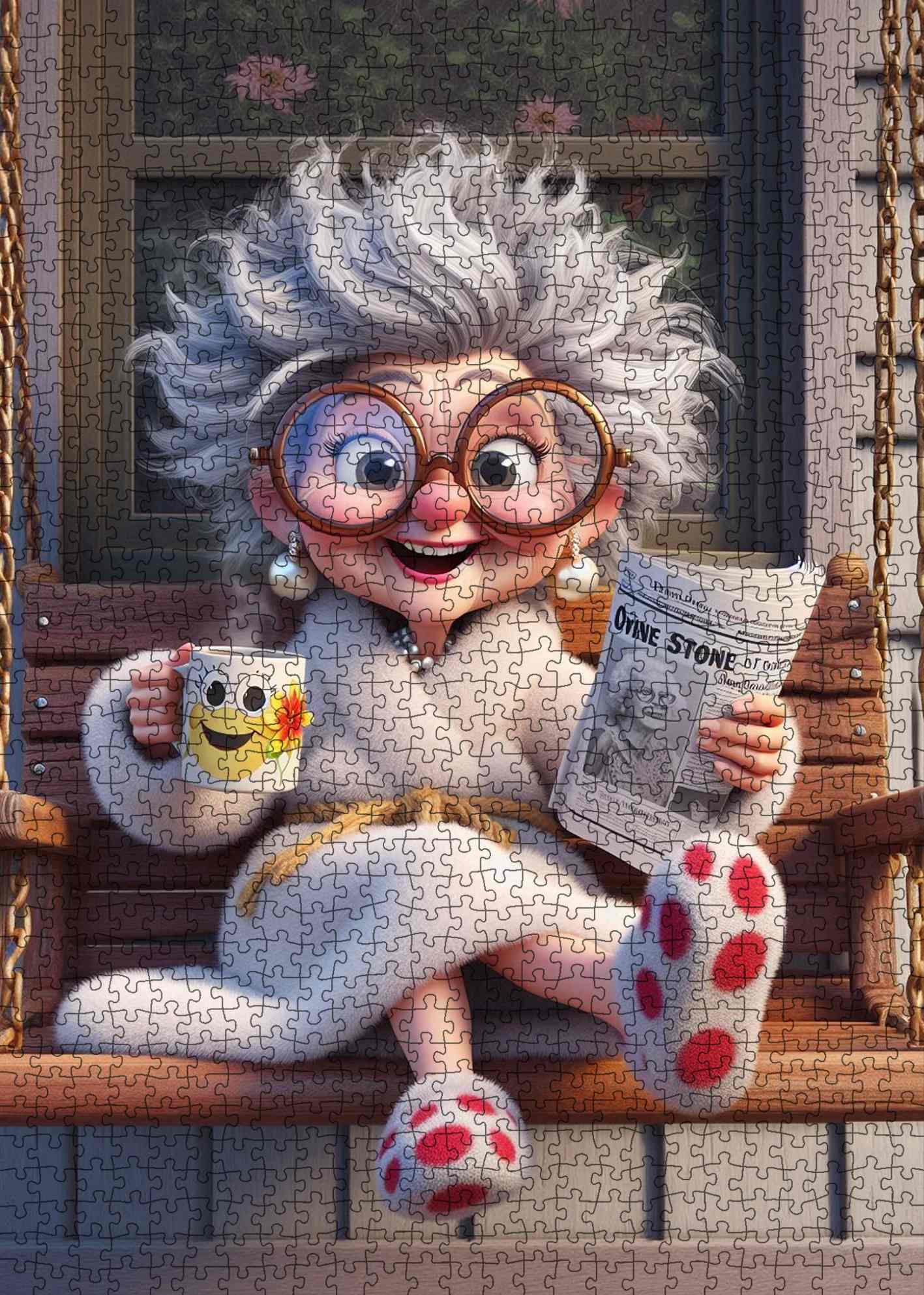 tucocoo-jigsaw-puzzles-cozy-morning-granny-reading-puzzle-1000-teile image 2