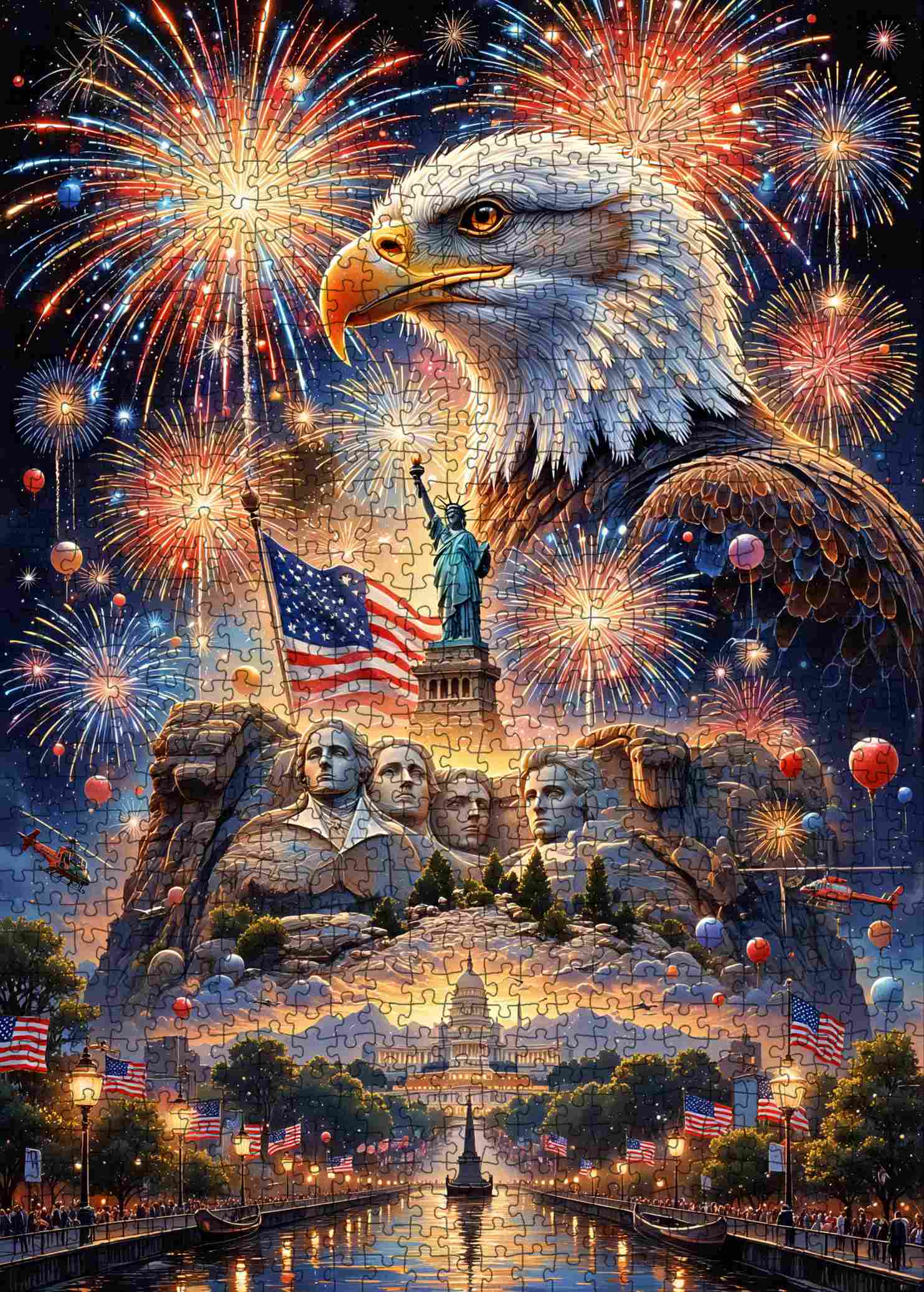 tucocoo-american-freedom-fireworks-puzzle-1000-teile-adler image 2