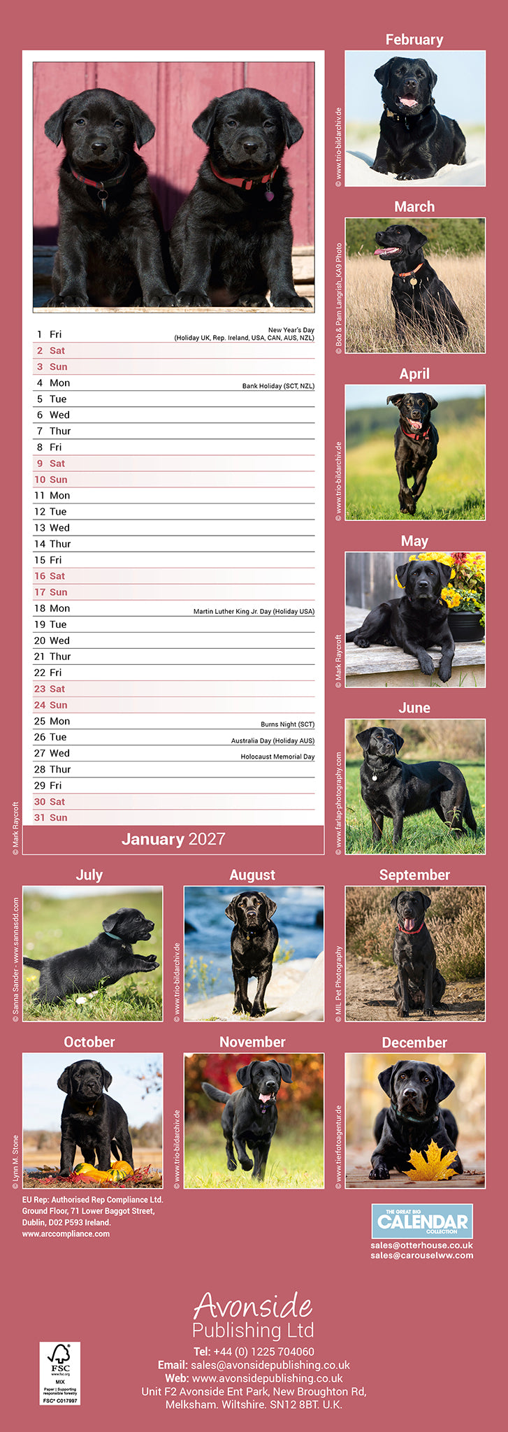 otter-house-labrador-retriever-black-slim-kalender-2027-hund image 2