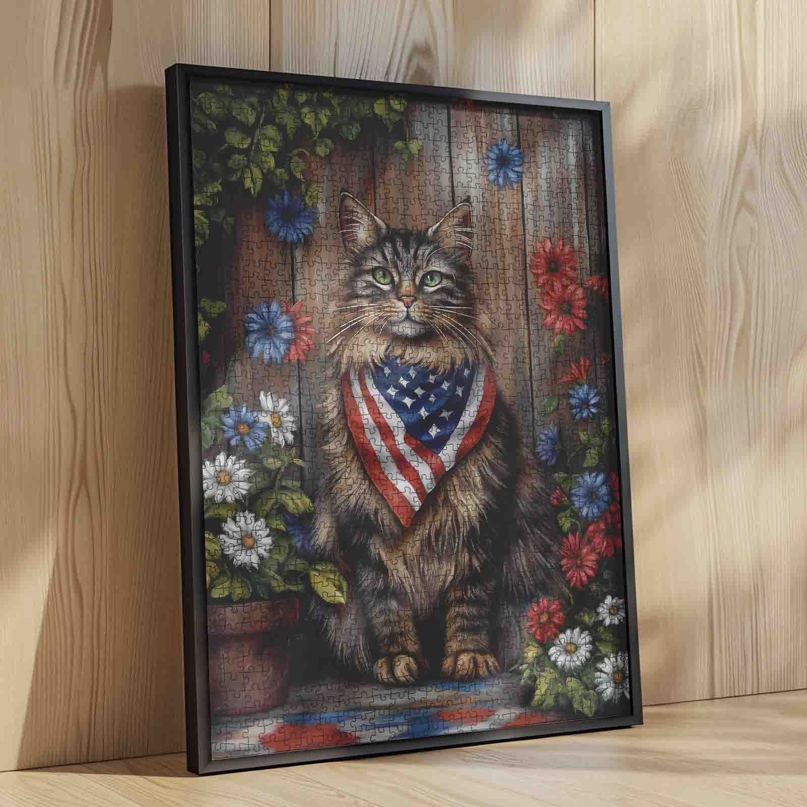 tucocoo-patriotic-garden-cat-portrait-puzzle-1000-teile-katze image 4
