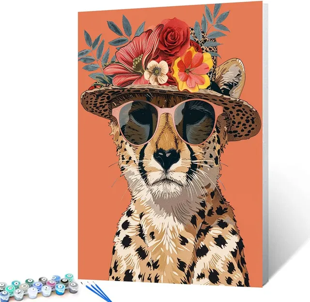 tucocoo-leopard-wearing-shades-malen-nach-zahlen-40x50-leopard image 1