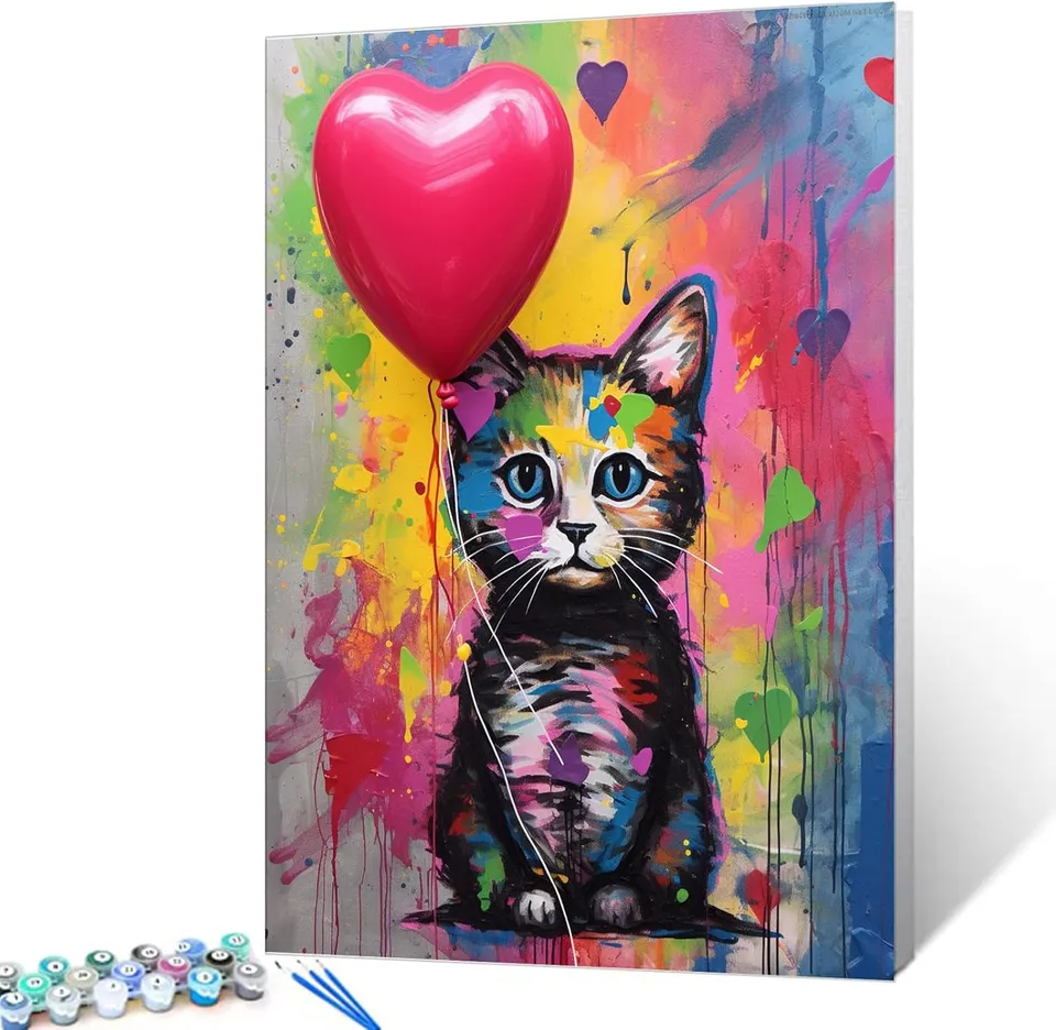 tucocoo-paint-by-numbers-graffiti-cat-balloon-malset-40x50-katze image 1