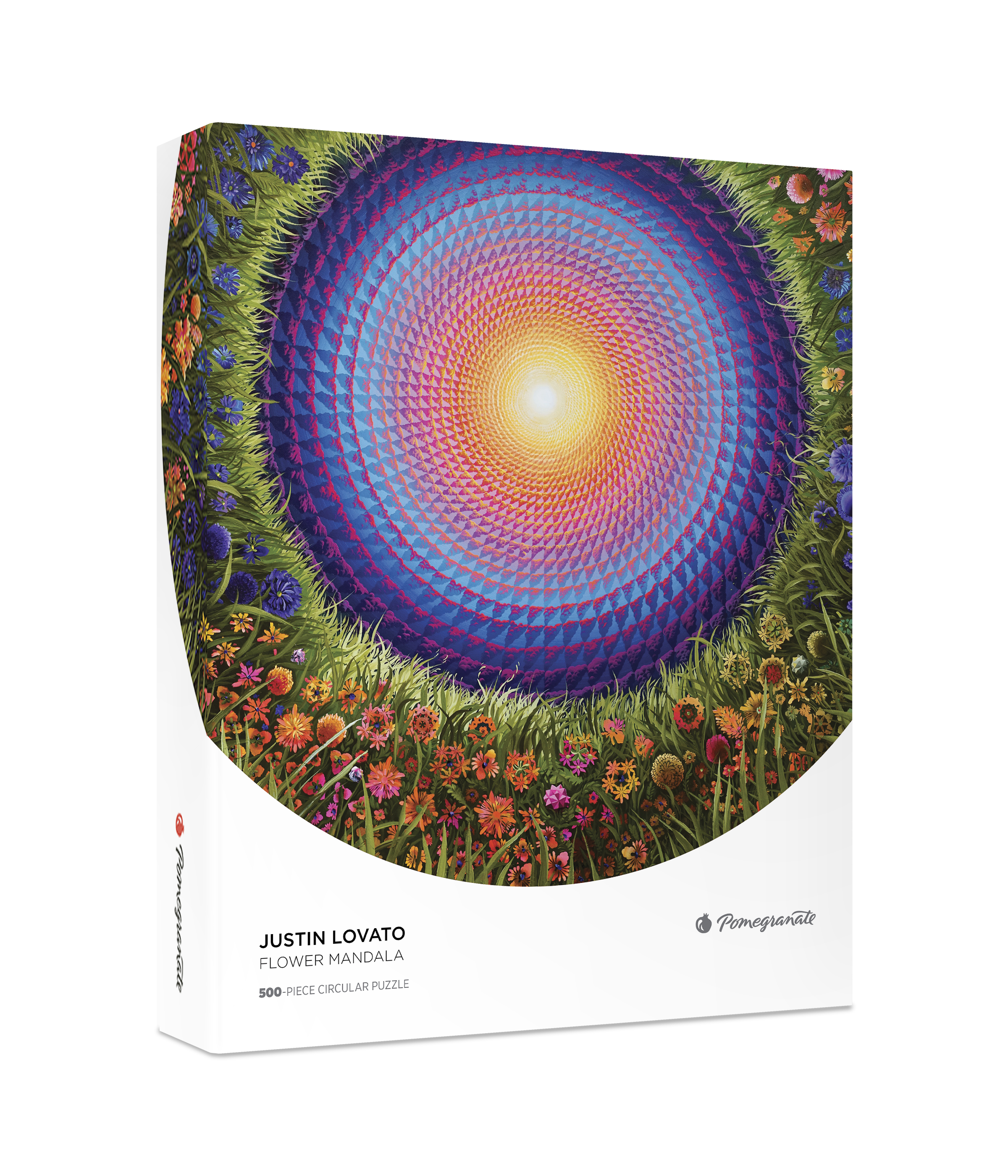 pomegranate-justin-lovato-flower-mandala-500-teile-puzzle-rund image 1