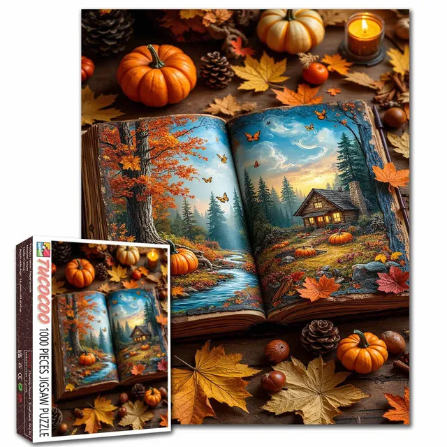 tucocoo-autumn-cabin-puzzle-1000-teile-herbst image 1
