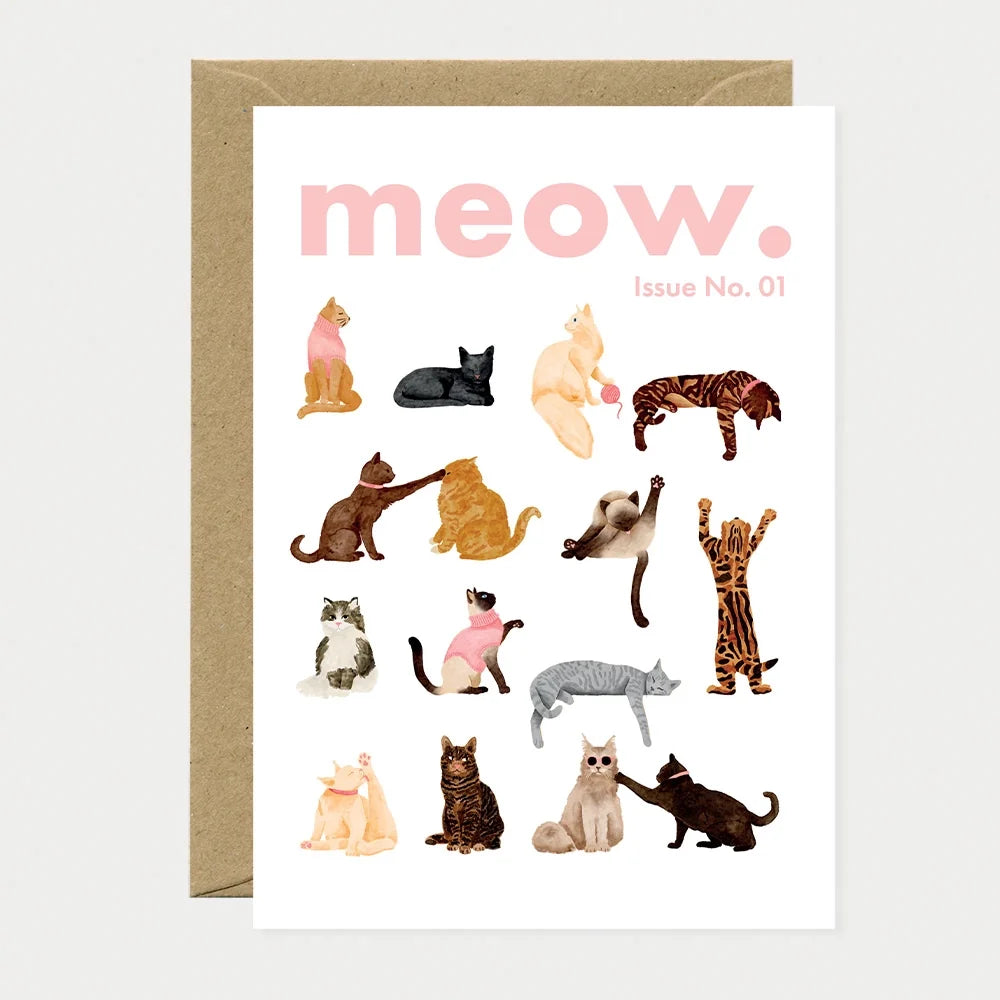 all-the-ways-to-say-meow-issue-gru-karte-katzen-mit-umschlag image 1
