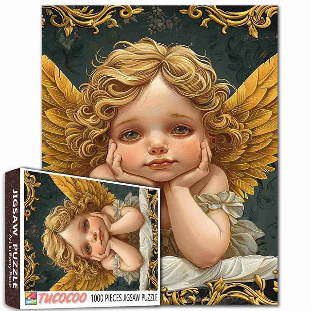 tucocoo-golden-angel-puzzle-1000-teile-engel image 1