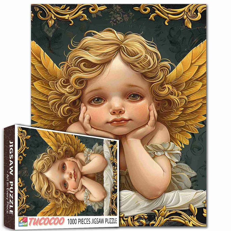 tucocoo-golden-angel-puzzle-1000-teile-engel image 1