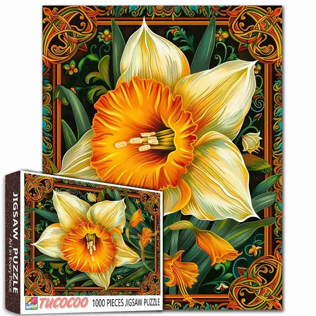 tucocoo-jigsaw-puzzles-golden-daffodil-charm-puzzle-1000-teile-blumen image 1